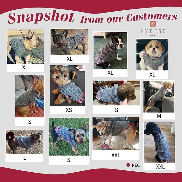 Kyeese Gray Dog Sweater 2XL * Cozy Knitted Attire with Leash Hole - Picture 6 of 7